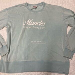 Jadelynn Brooke Blue Sweatshirt Miracles Crewneck